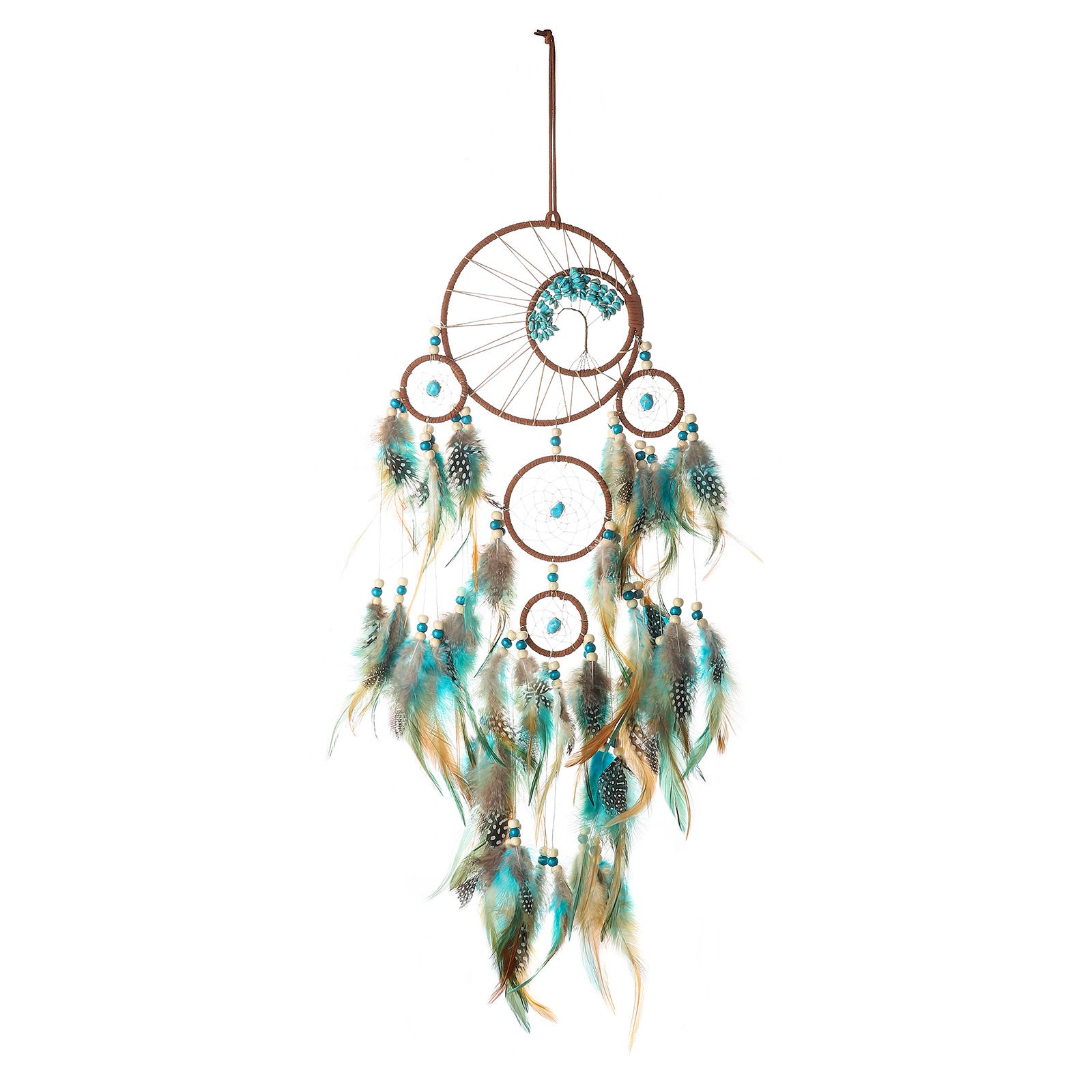 Handmade Dream Catcher with Feathers, Bohemian Wall Hanging Wind Chime Decor โ image 4