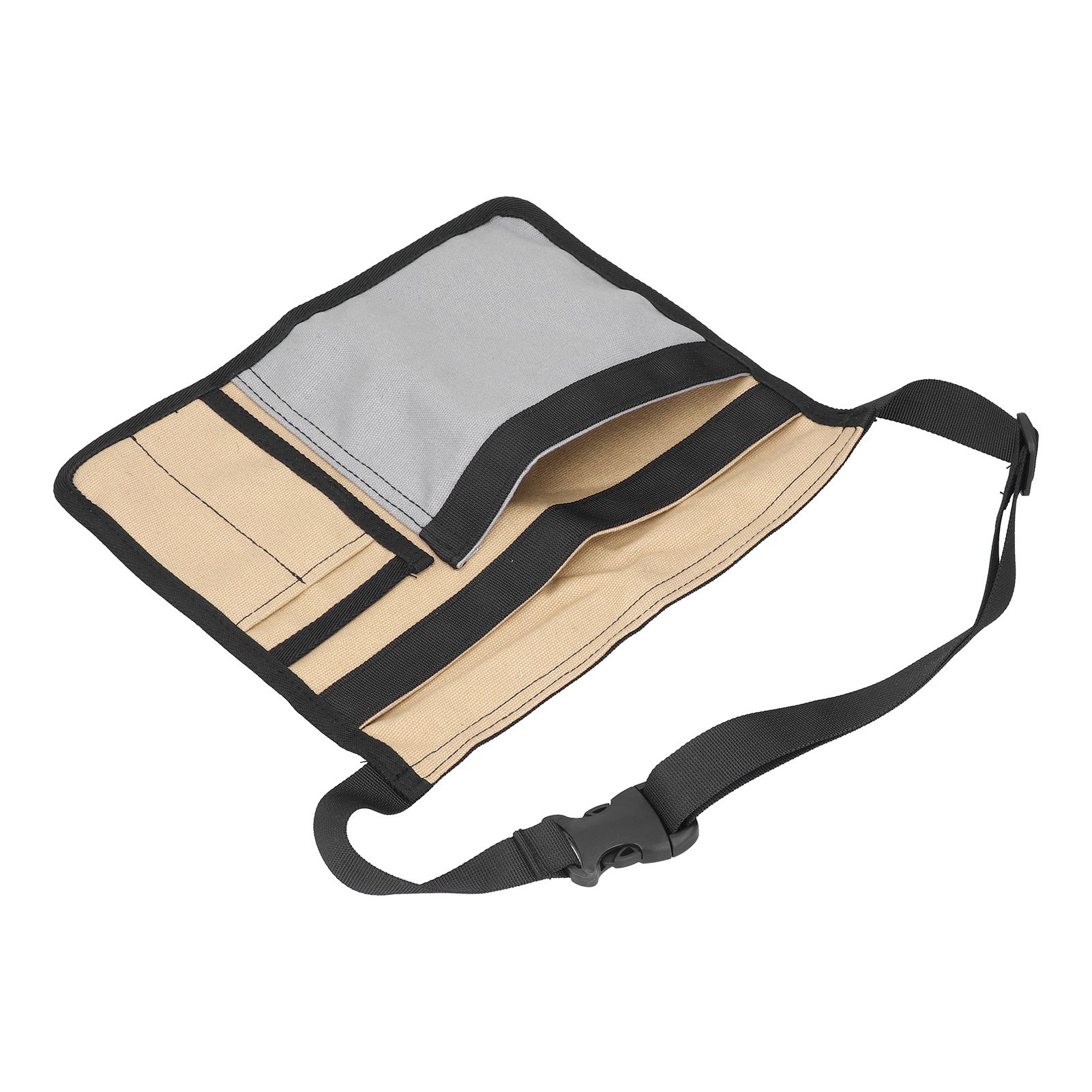 Unilateral Waist Hanging Tool Bag Wear Resistant Oxford Cloth Adjustable Tools Organizer for GardenKhaki Gray — image 6