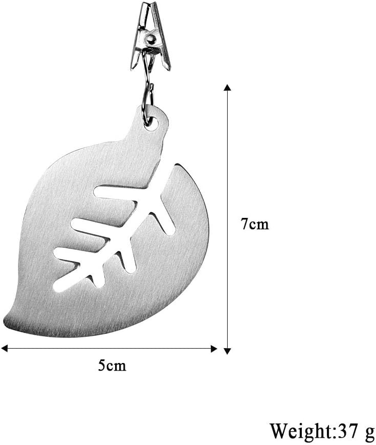 Stainless Steel Tafelkleedgewichten Leaf Shaped Multifunctional 5x7cm Silver 8 Piece Set — image 3