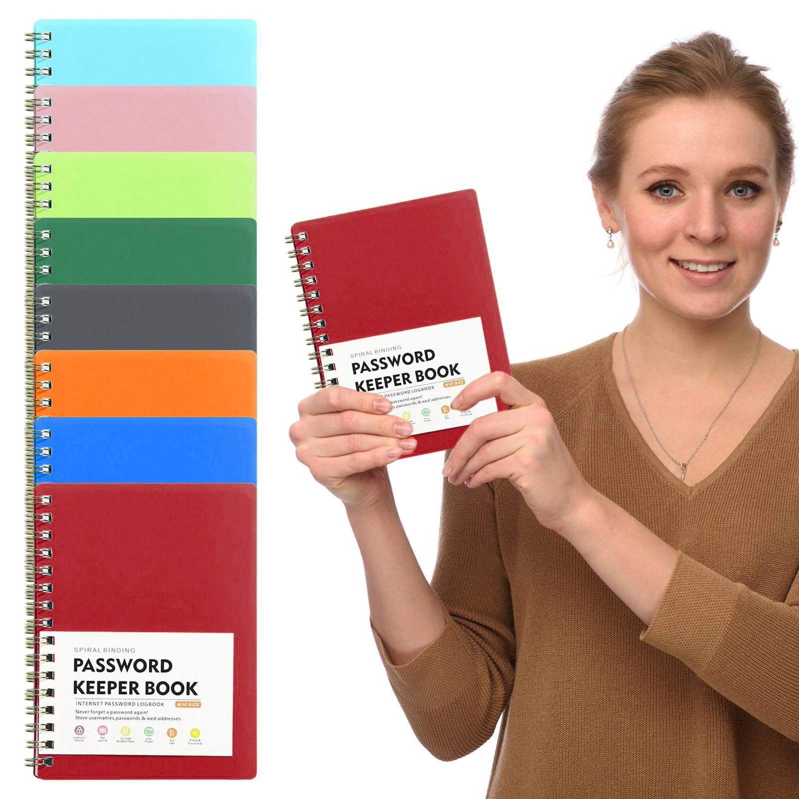 Spiral Password Book with Alphabetical Tabs,Plastic Password Book,Password Book Password Book with Personal Alphabet Label Internet Address and Password — image 6