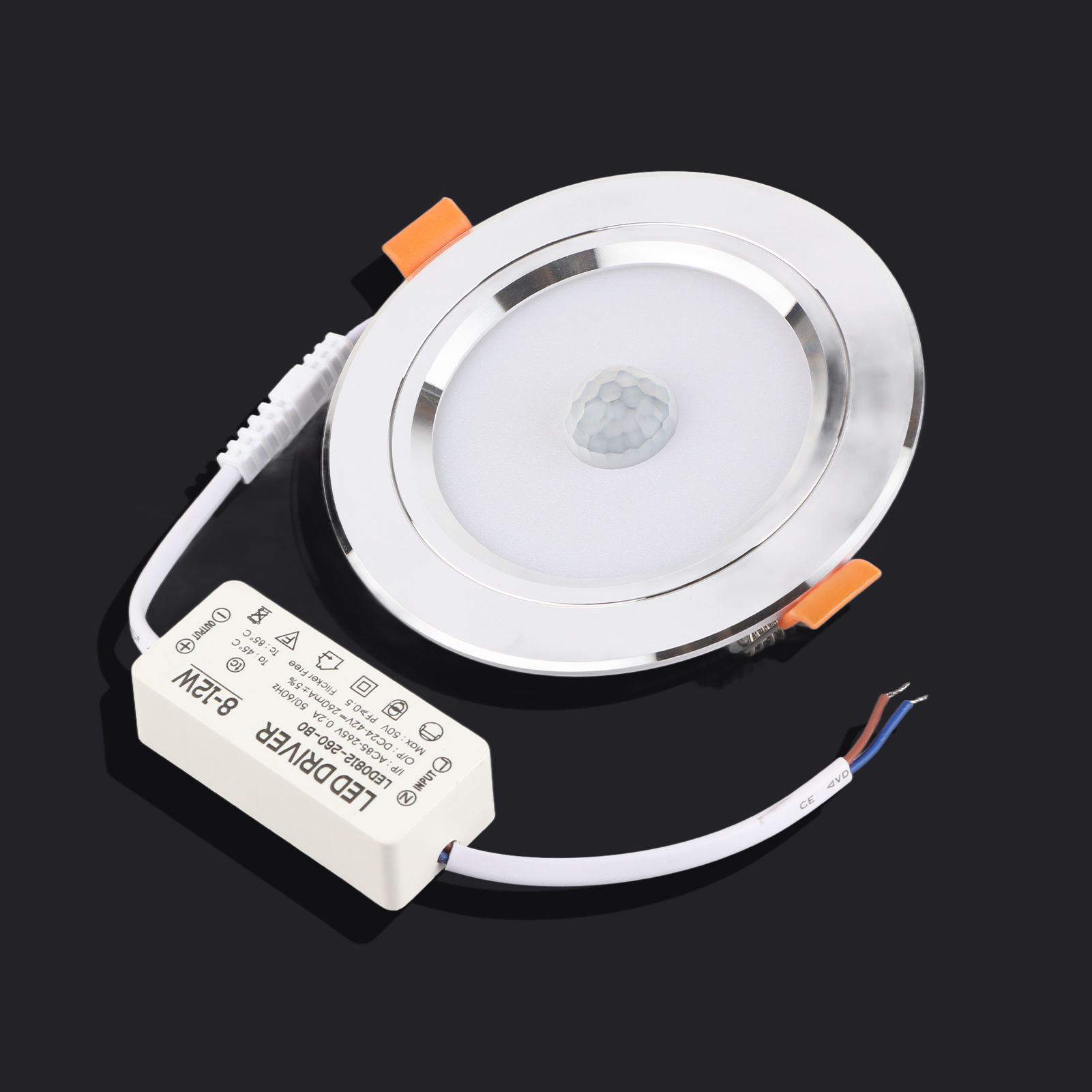 9w Round 18LED Infrared Sensor Downlight Human Body Induction Ceiling Light (cold white light) — image 4