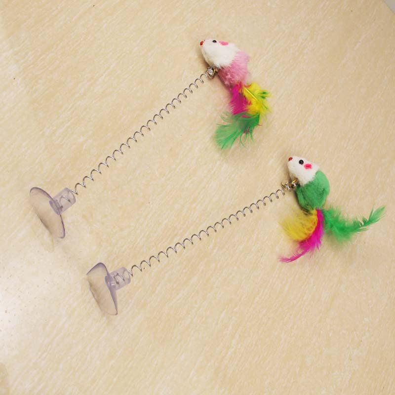 3pcs Cat Toy with Springy Mouse and Bell — image 3