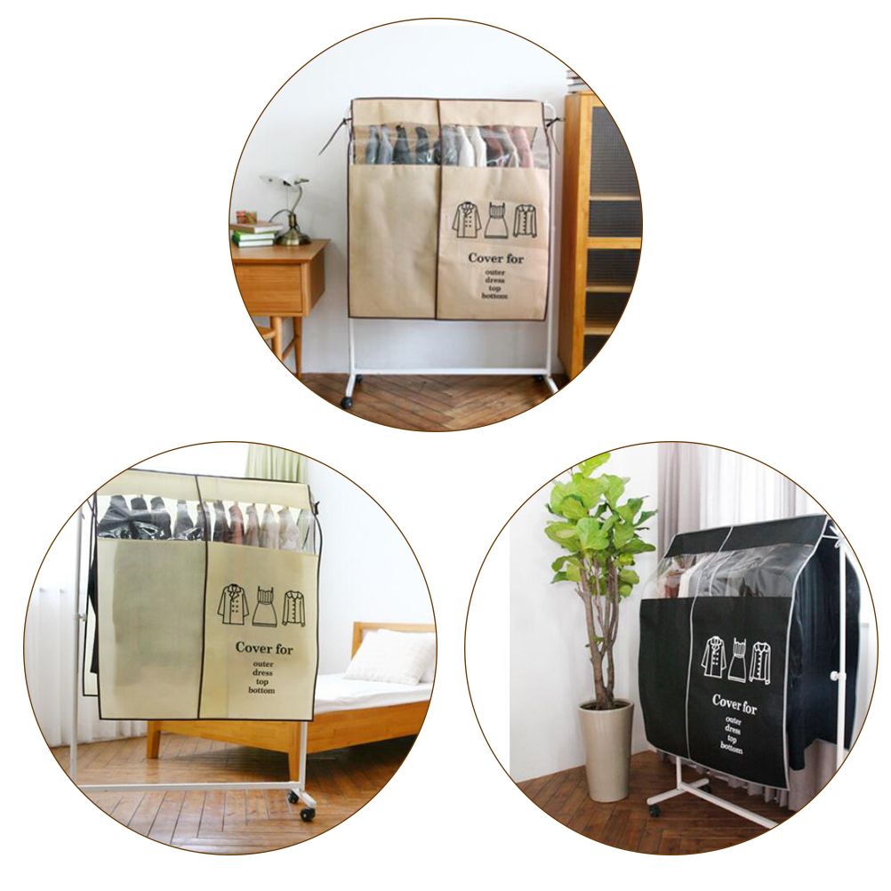 Non Woven Fabric Clothing Dustproof Covers Home Dust Cover Wardrobe Hanger โ image 5