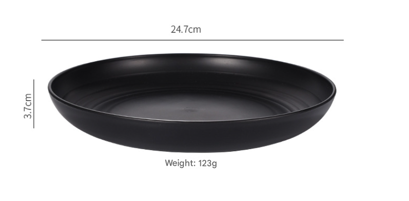 Stylish Dark Grey Wheat Straw Dinnerware Set - 24 Pieces Including Plates, Bowls & Cups โ image 3