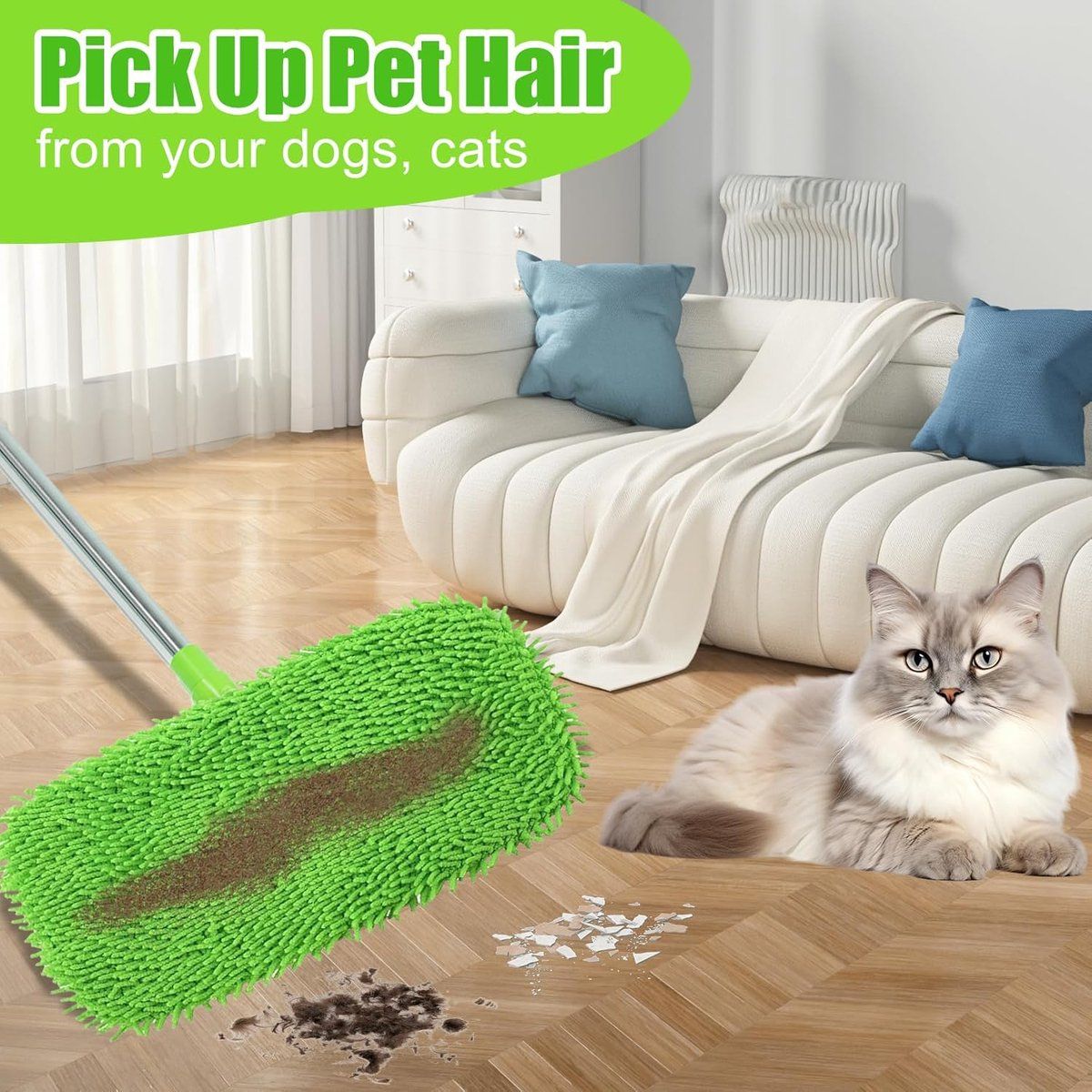 10 Pieces Refill Mop Pads for Swiffer Sweeper, Wet and Dry for Home Cleaning, for All Floor Types, 25 × 11.5 cm — image 2