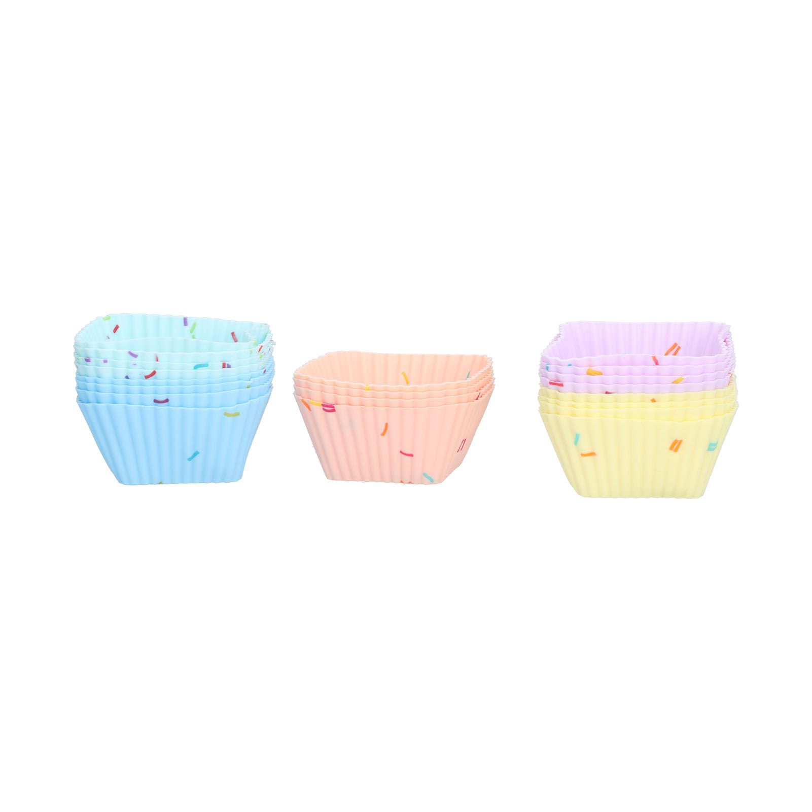 20Pcs Silicone Cupcake Mold Non Stick Reusable Baking Molds for Muffin Biscuits Cheese Cake PastriesSquare — image 6