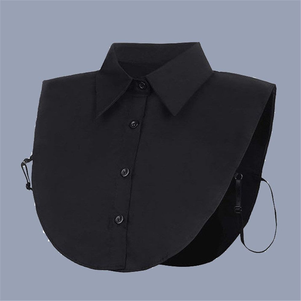 Fake Collar Detachable Collar Faux False Collar Blouse Half Shirt Collars Tops for Women Graduation Halloween(Black+white) — image 4
