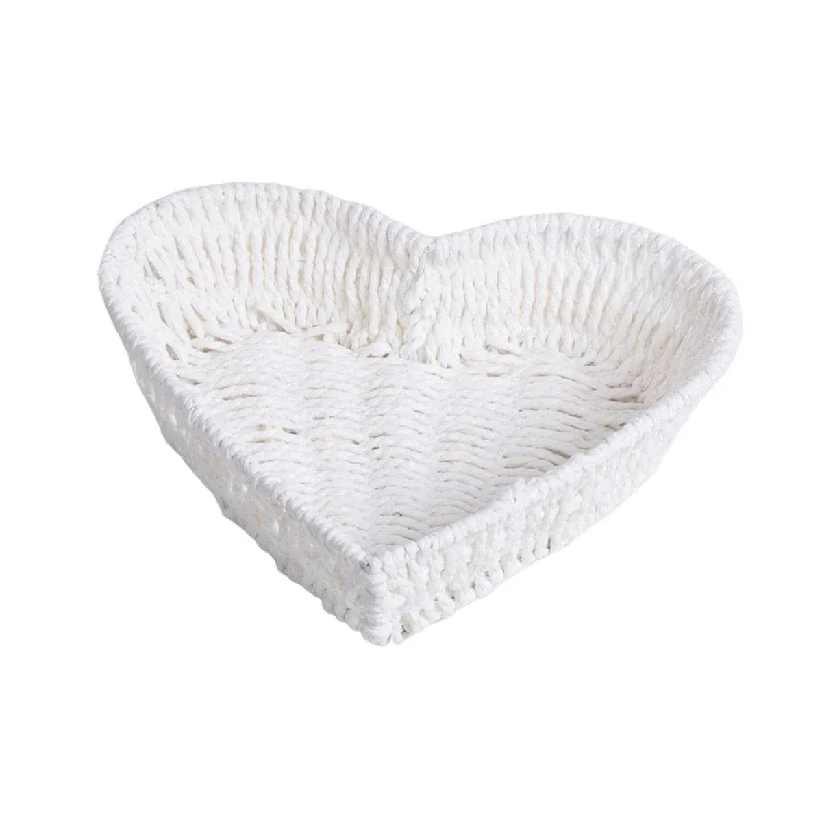 Woven Storage Basket Heart Shaped Bread Basket for Serving and Organizing Items — image 2