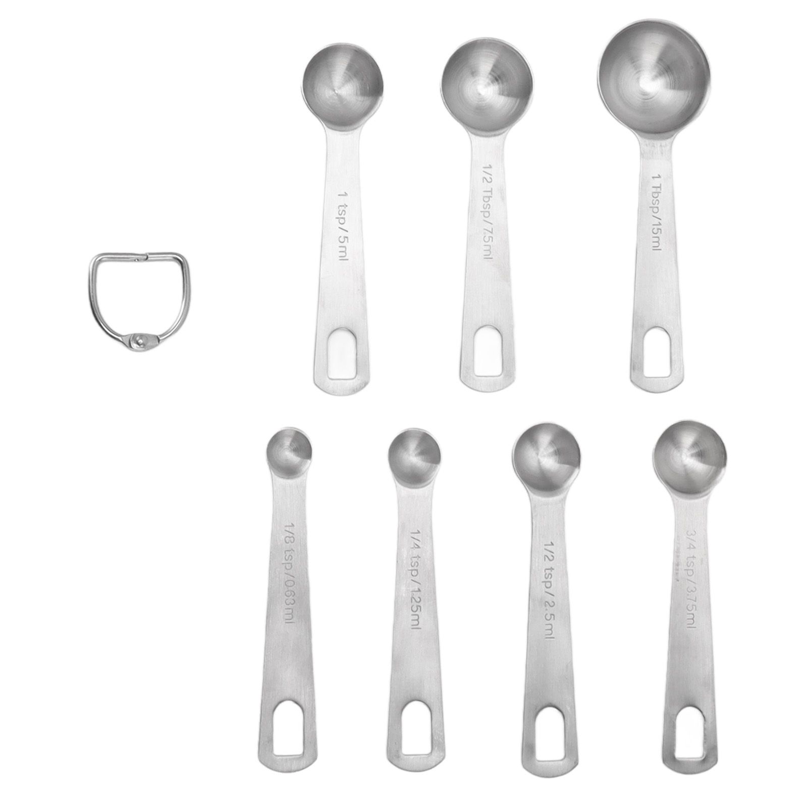 7 PCS Stainless Steel Measuring Spoons Set Small Measuring Teaspoons Baking Tool for Dry Or Liquid — image 2
