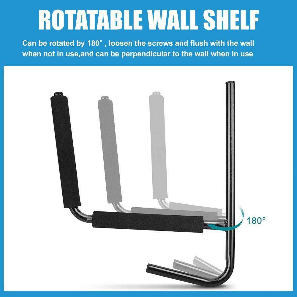 2Pcs Kayak Wall Rack Carrier Canoe Paddle Surfboard Holder Wall Mount Shelf โ image 3