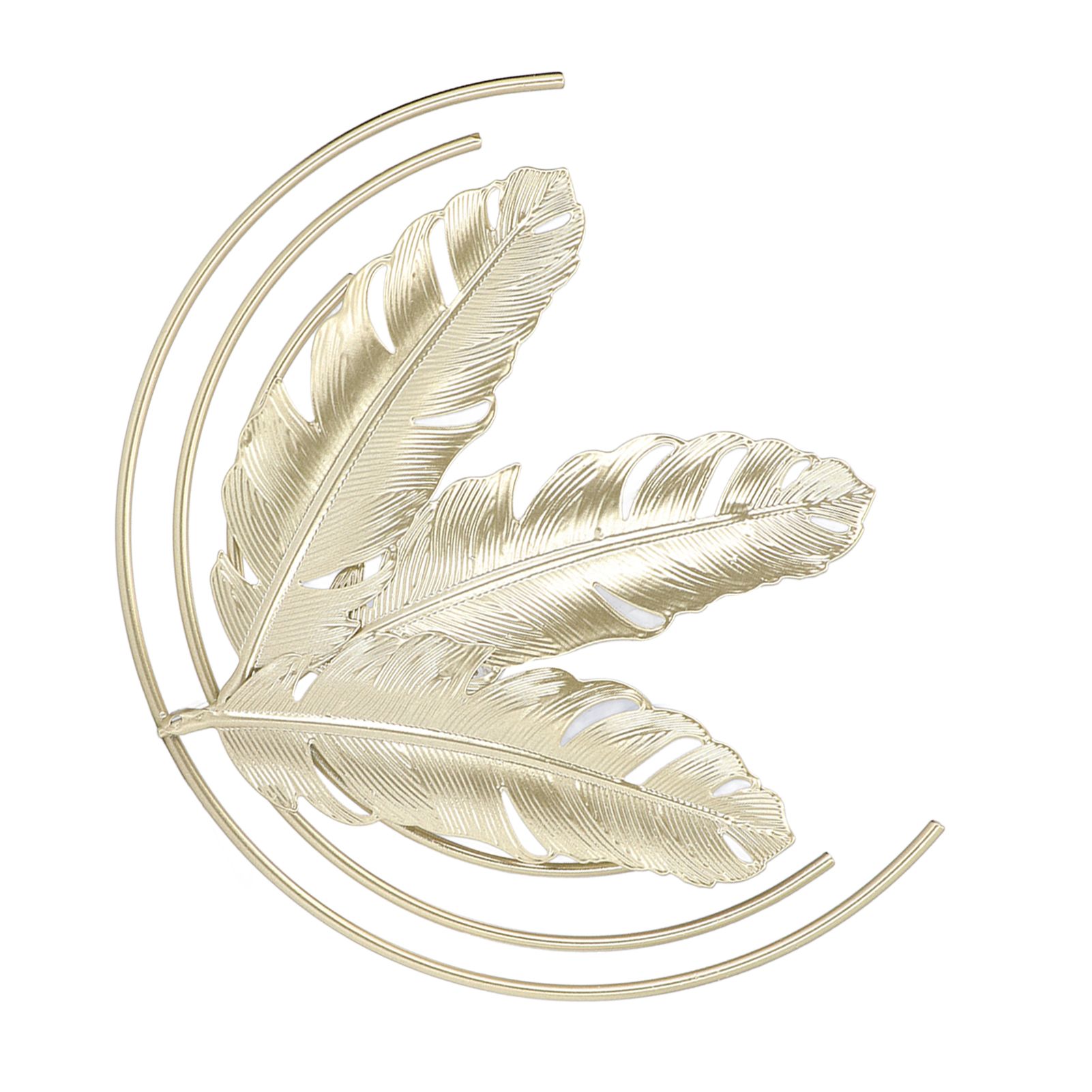 Iron Wall Sculptures Gold Metal Leaf Wall Decor for Living Room Bedroom Office Home B — image 4