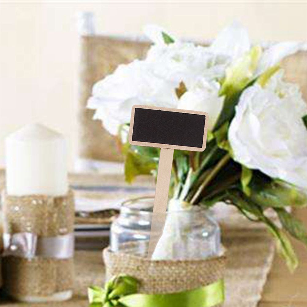 10 Pcs Mini Wooden Chalkboard Blackboard Signs Garden Flowers and Plants Tags Garden Decorations โ image 5