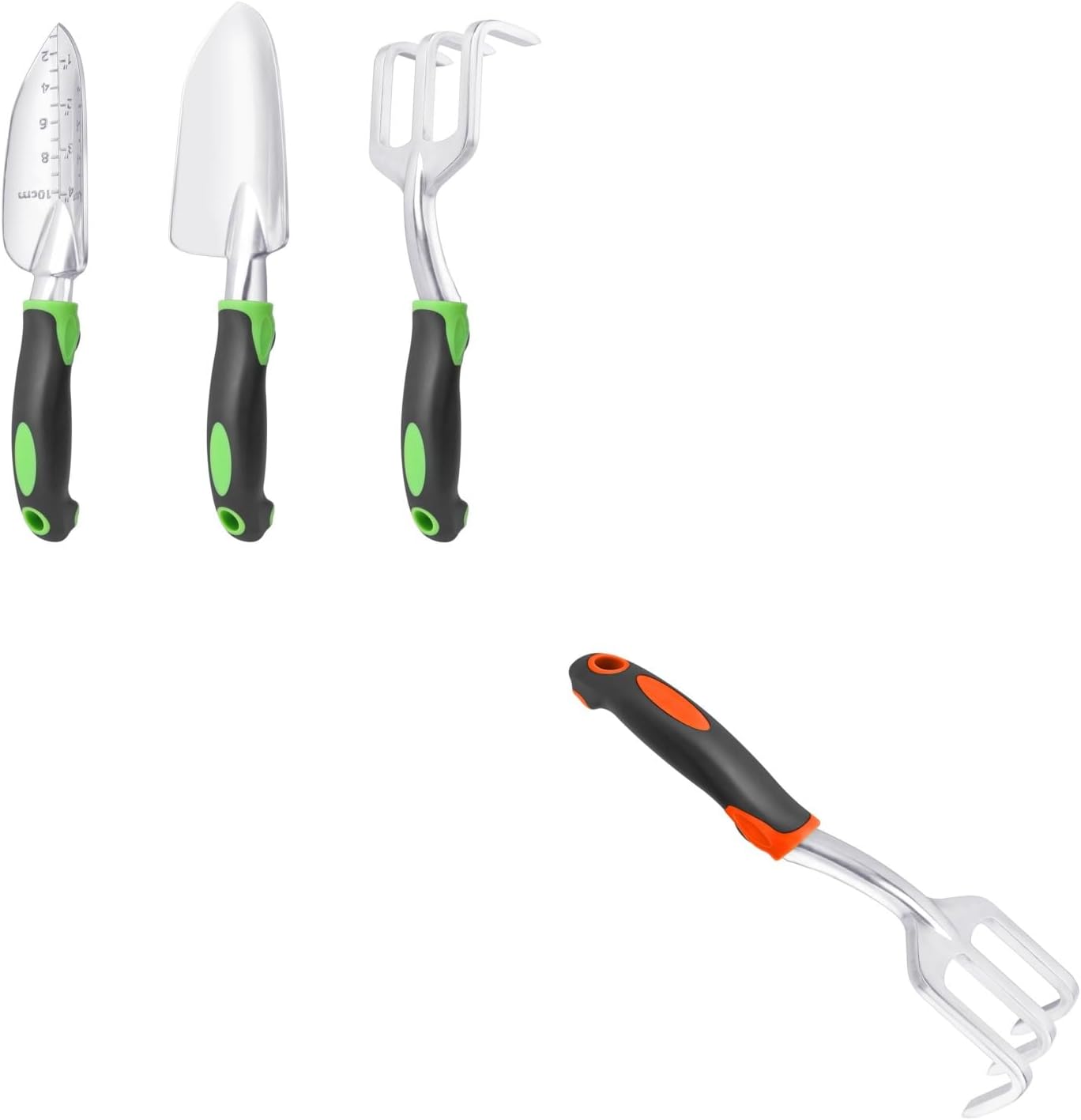 Garden Tools Set, 3 Pack Heavy Duty Gardening Tools Set Include Garden Shovel + Hand Rake Garden Tool, Heavy Duty Hand Cultivators for Gardening