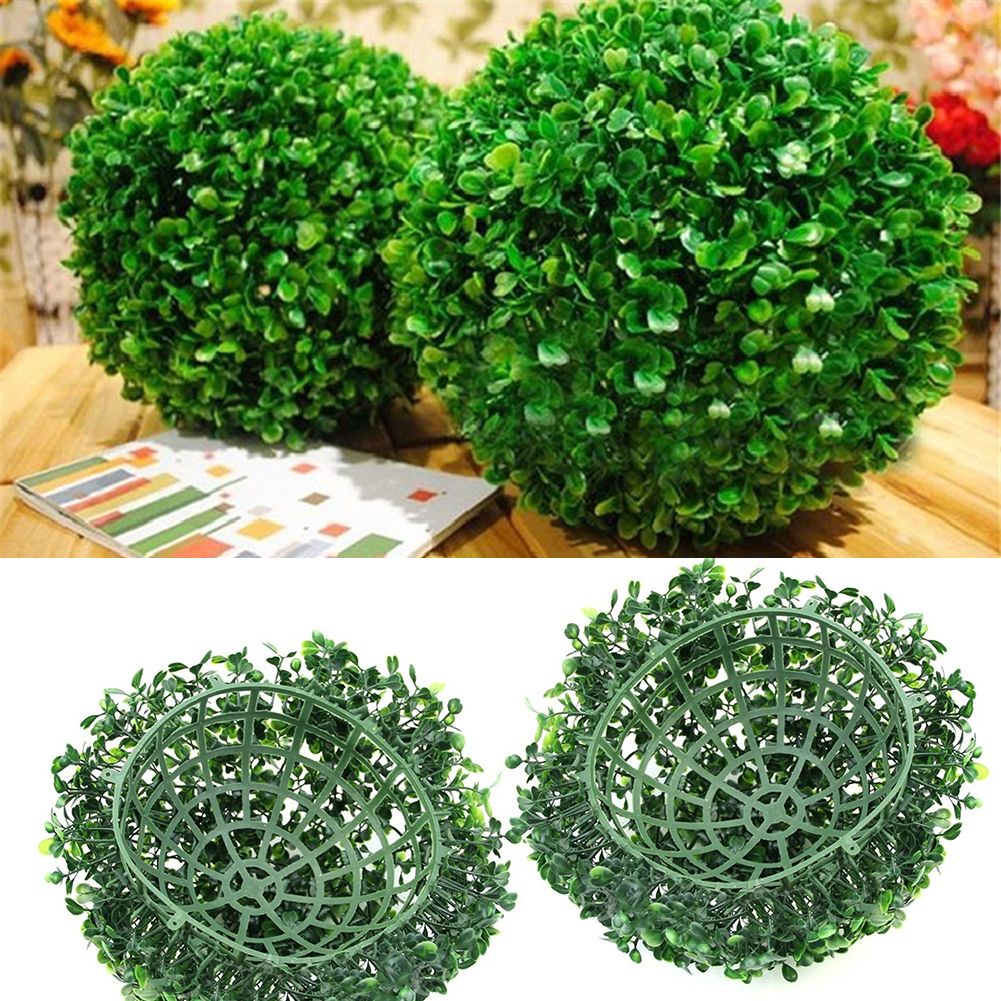 Green Plastic Plant Ball Decoration Home Outdoor Wedding Party Decoration Plants Grass Ball — image 4