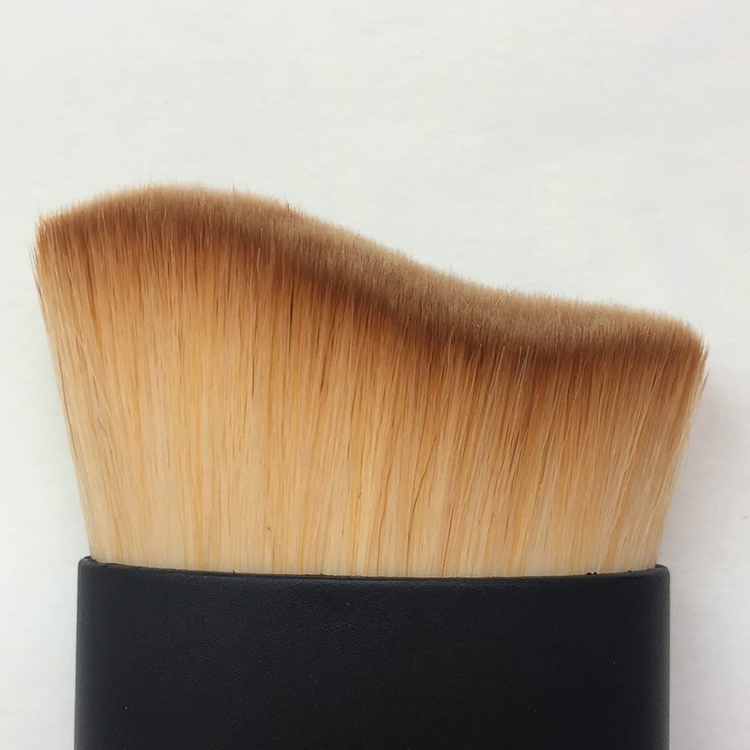 Foundation Powder Brush Kabuki Brush Liquid Cream Makeup Brushes Face Blender Brush S Shaped Multi-function Cosmetics - Brown — image 5