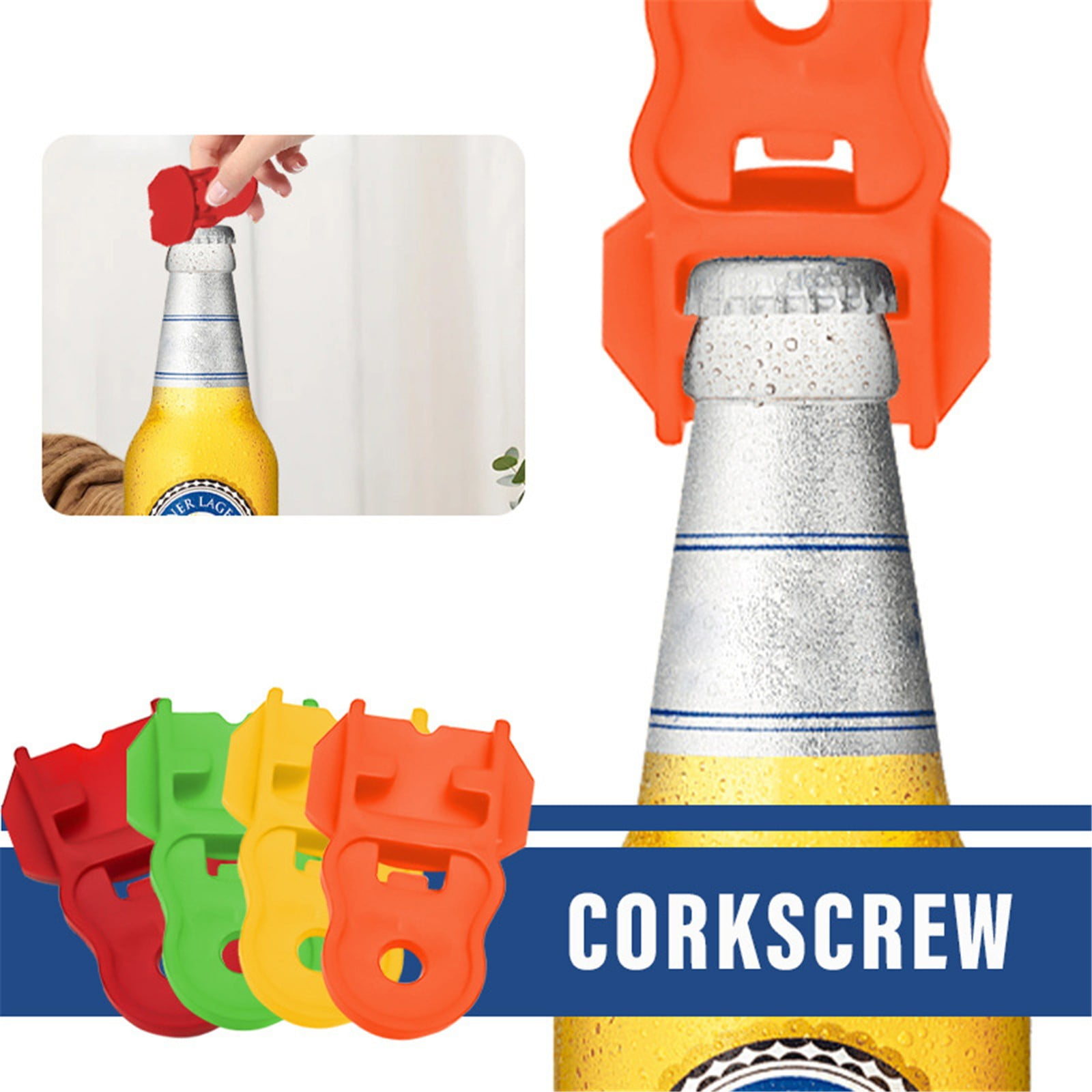 Bottle and Can Openers ! Brightly Colored Home Drink Shield and Protector Plastic Can Opener for Beer Colas Or Drink to Cold Drinks From Picnic Barbecues — image 6