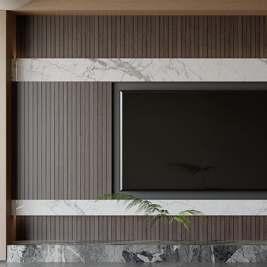 2 Pack Peel and Stick Oak Wood Slat Feature Wall Panels 300x40cm Each | DIY TV Headboard PVC Decor Wall Liner for Interior Wall & Ceiling โ image 5