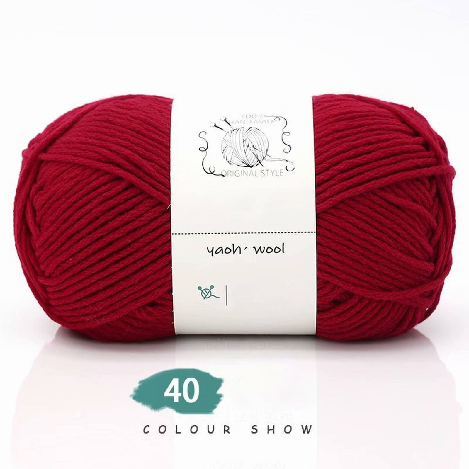 1 Pack 100 g Cotton Crochet Yarn, Soft Hand Knitting Yarn for Sweaters, Scarves, Cushions and DIY Crafts, Red, for Hand Knitting and Crochet Projects โ image 2