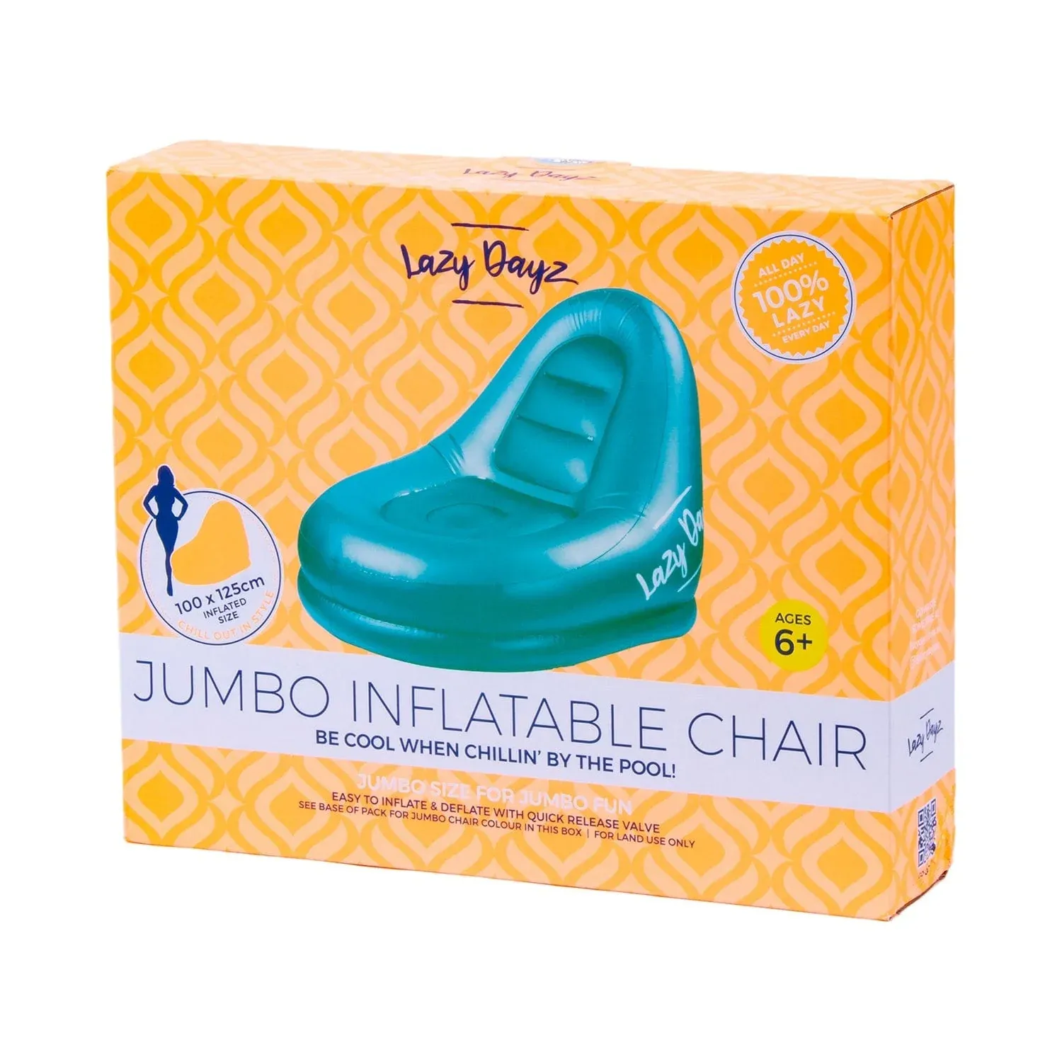 Lazy Dayz Jumbo Inflatable Chair - Teal โ image 3