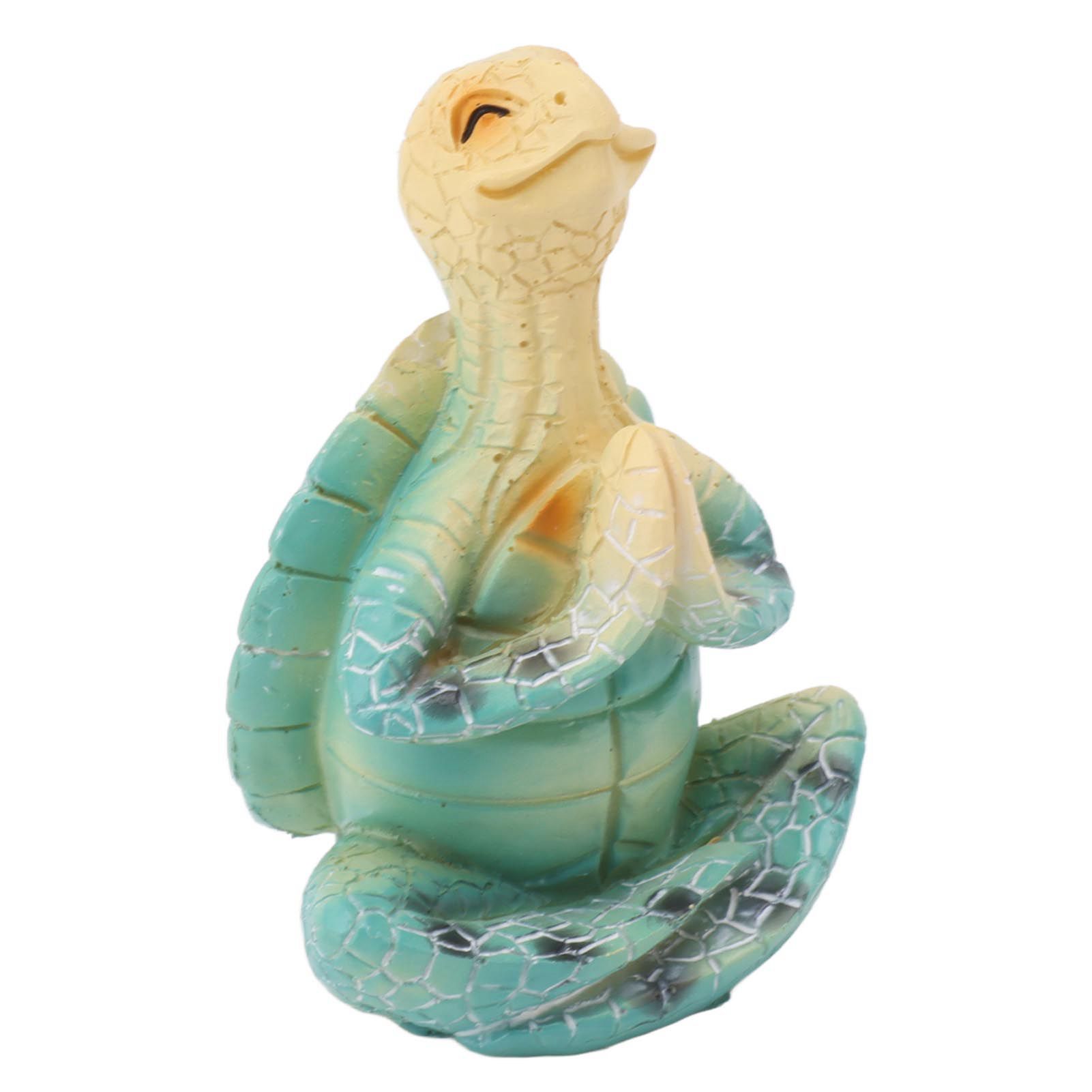 Sea Turtle Yoga Figurine Decoration Summer Meditating Decor Spring Garden Resin Handicraft — image 4