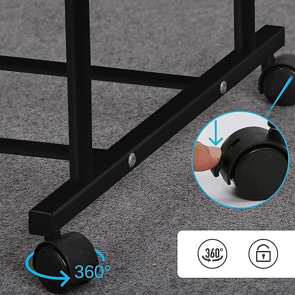Double Clothes Rack Metal Garment Rail 80 × 154cm Heavy Duty Hanging Shelf Storage Organiser — image 5