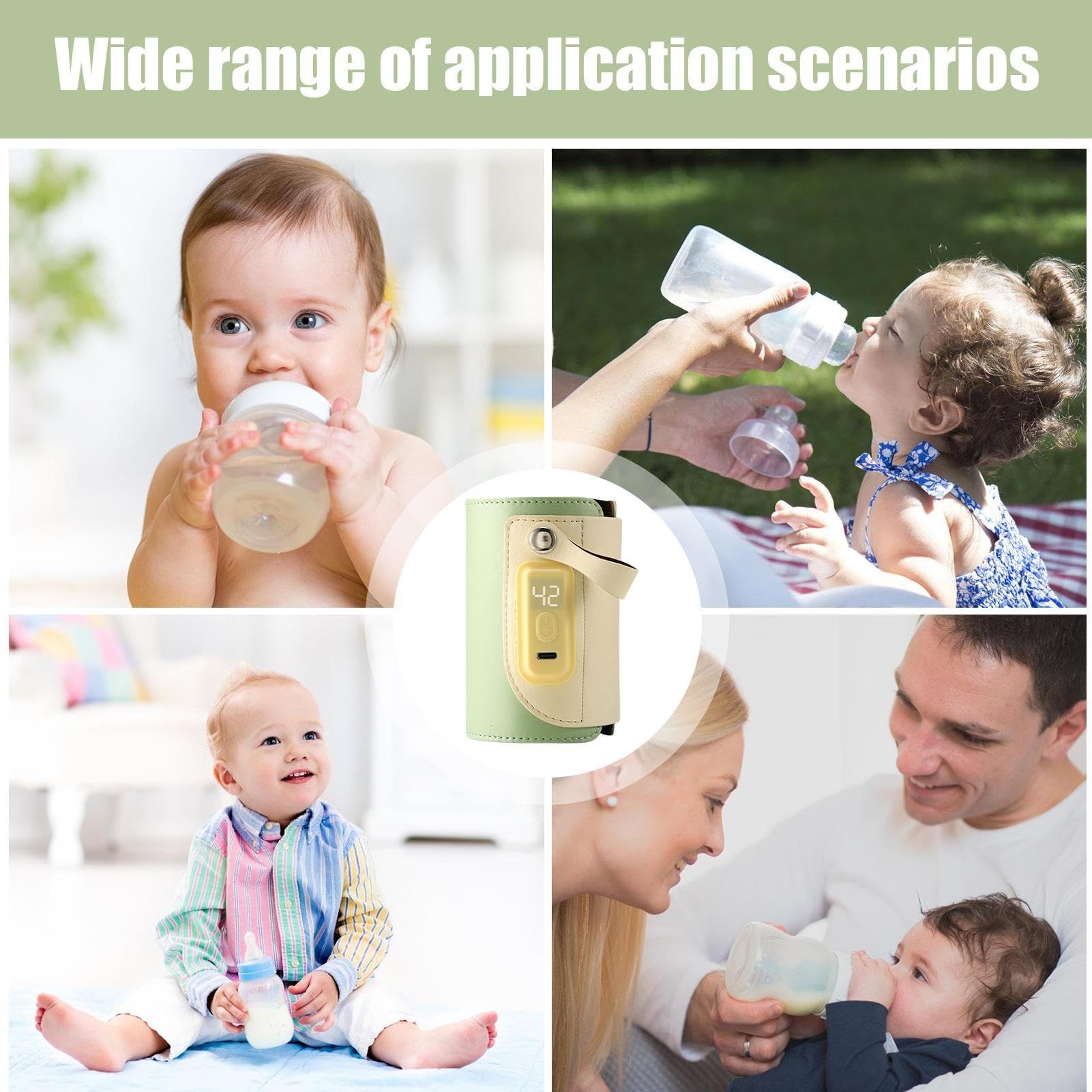 USB Bottle Warmer for Travel, Baby Bottle Warmer Portable Travel, Bottles Insulator Sleeve Rapid Heating Intelligent Nursing Bottle โ image 4