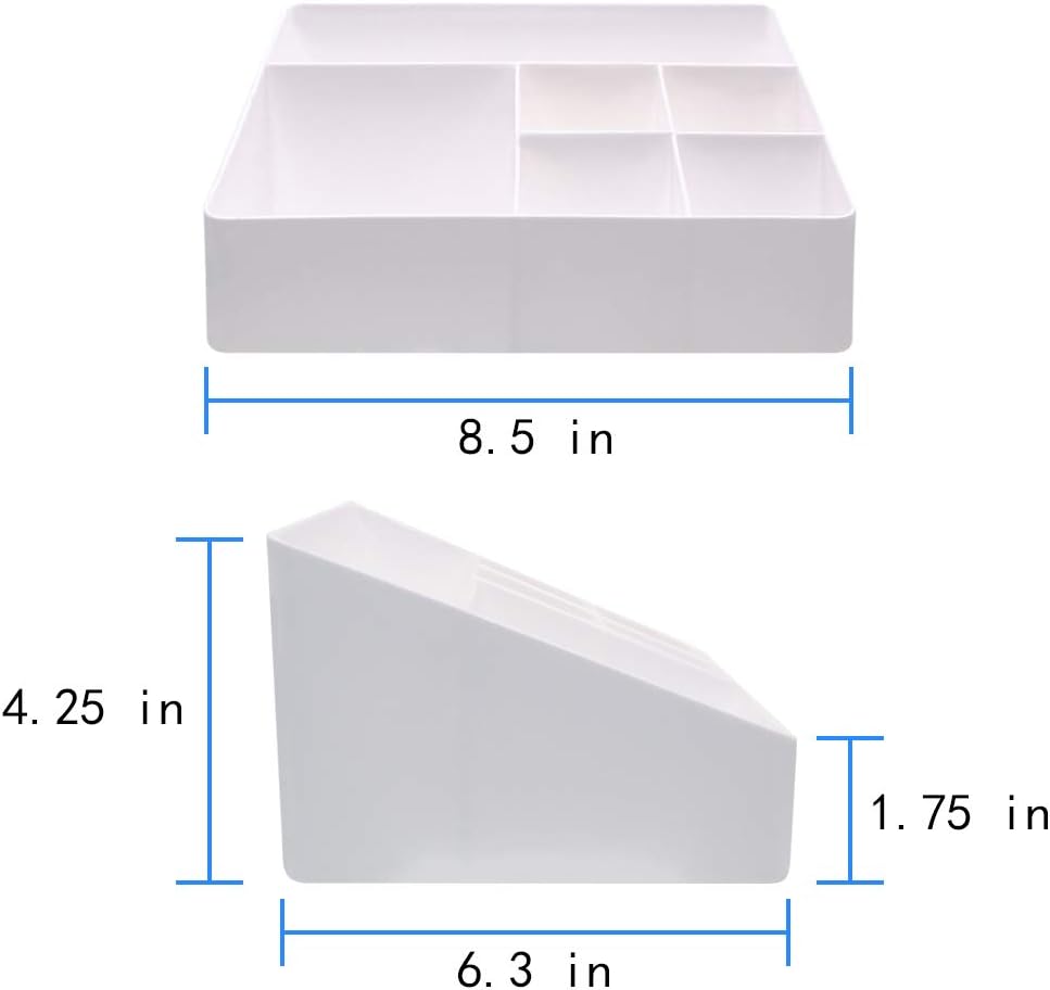 Apricot Cosmetic Storage Box with 6 Compartments - Skincare Organizer and Jewelry Holder — image 5