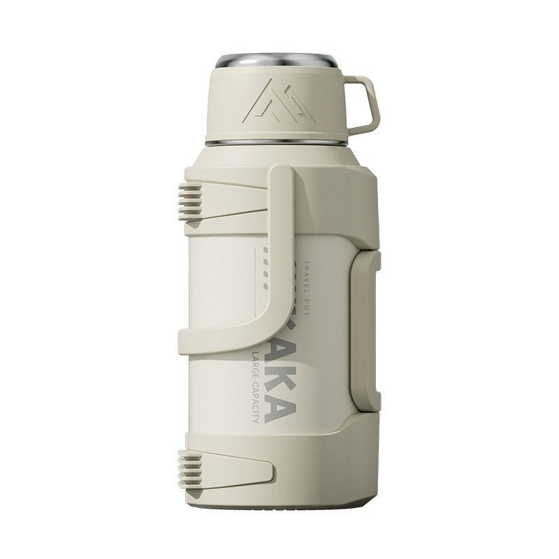 316 Stainless Steel Thermos Large Capacity Thermos Portable Thermos Flask - White - Size 4000ml — image 4