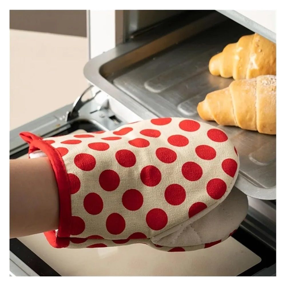 1 pair Mini Oven, Resistant Oven Gloves - Baking Mitts with Hanging Loops for Safe Cooking, Baking, Grilling โ image 5