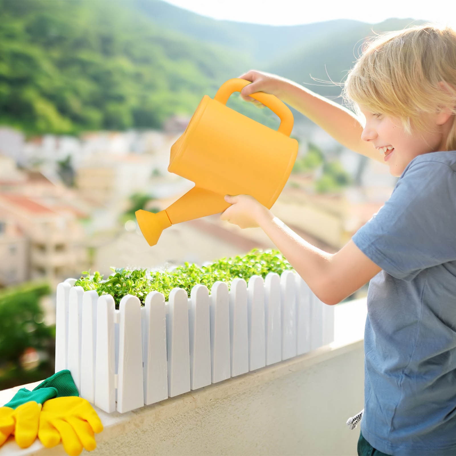 Watering Can 700ml Plastic Kids Watering Can Light-Weight Watering Can Indoor Plants for Artificial Plants Outdoor Garden Flowers Live Plants, Sturdy Gardening — image 5