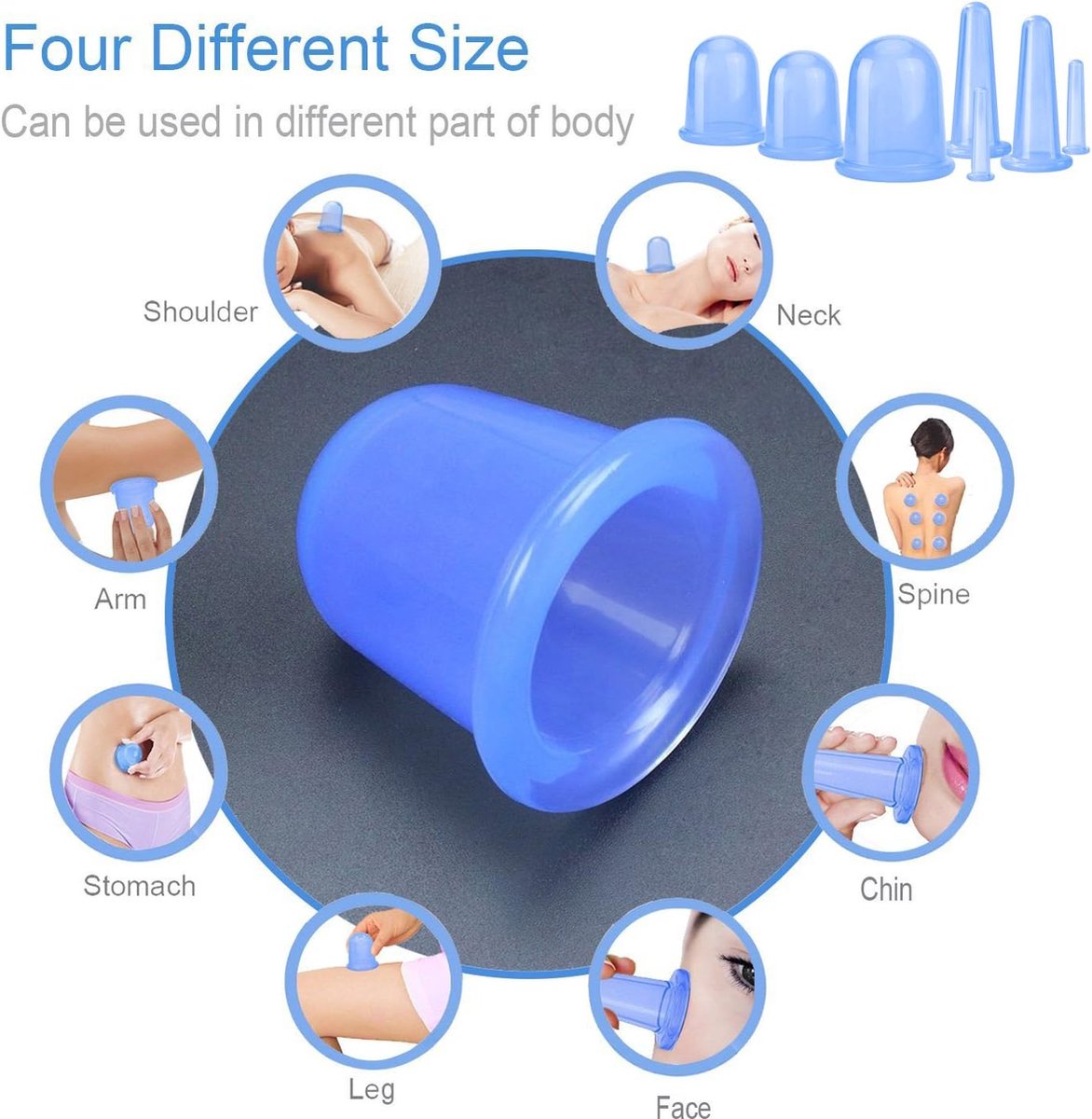 Cellulite Cups - Cupping For Cellulite - Premium Quality Cupping Set (7-Piece) - Cupping Cups - Full Body - Cupping Cups Massage - For Face, Arms And Legs — image 3