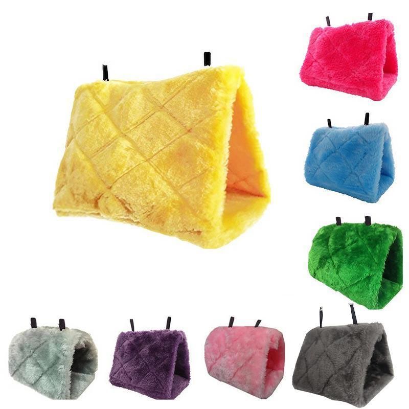 Pet Bird Parrot Parakeet Budgie Warm Hammock Cage Hut Tent Bed Hanging Cave - Yellow โ image 3