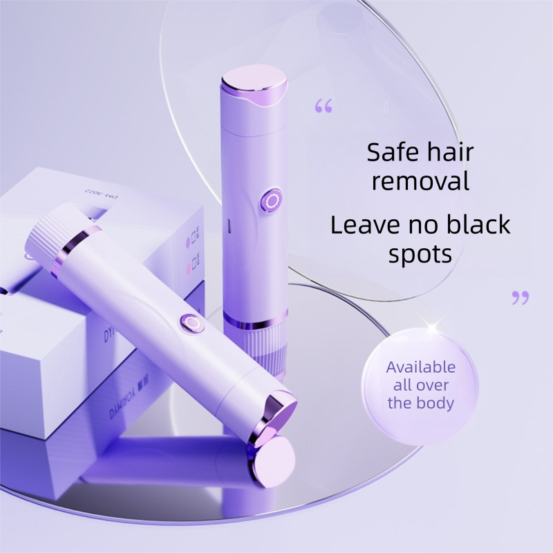 Purple Electric Hair Remover for Women 2-in-1 Dual Head Trimmer and Shaver with Ceramic Blades IPX7 Waterproof for Painless Full Body and Bikini โ image 2