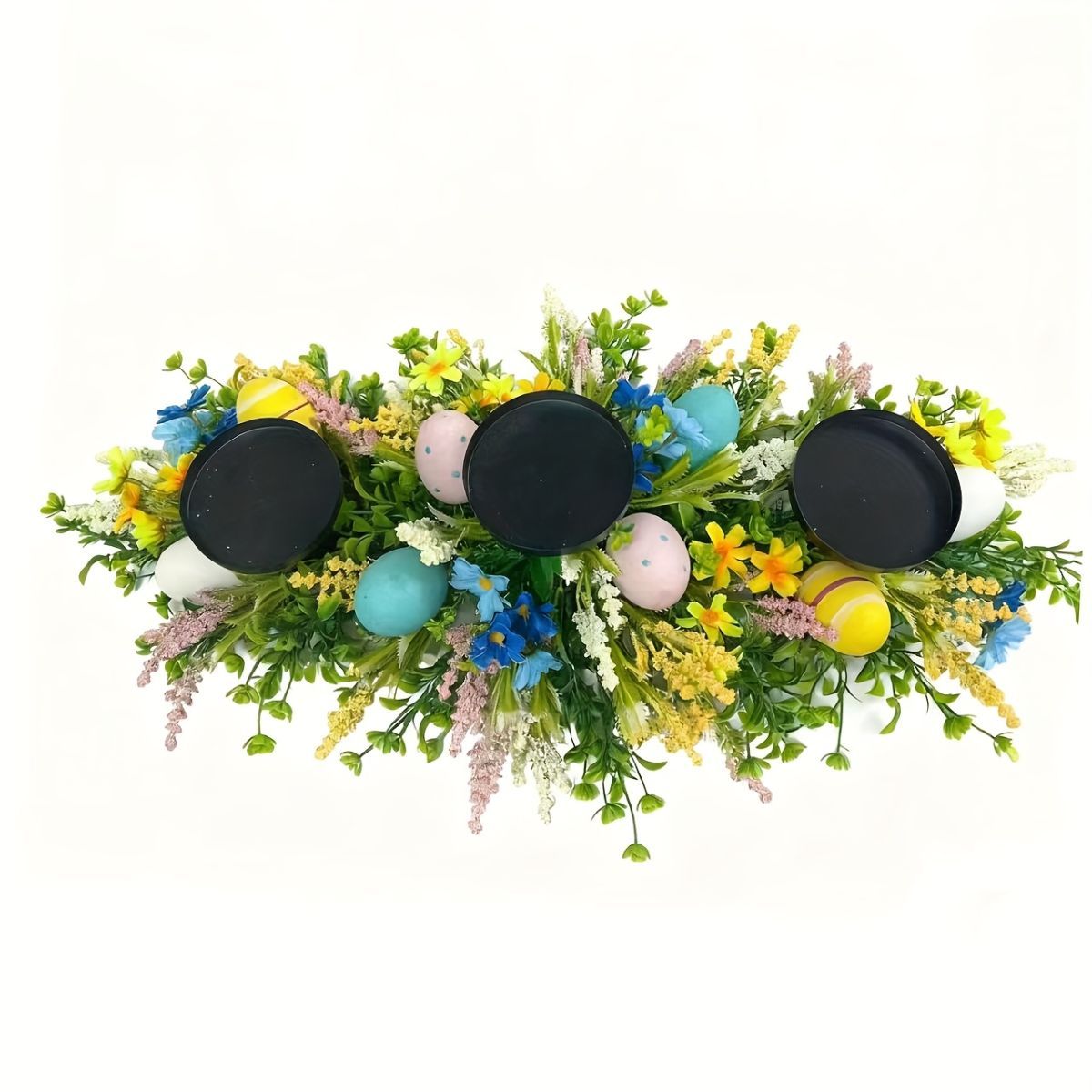 Artificial Flower Centerpiece Candle Holder Lavender Decor Eucalyptus - Green - Size 40-23 β image 5