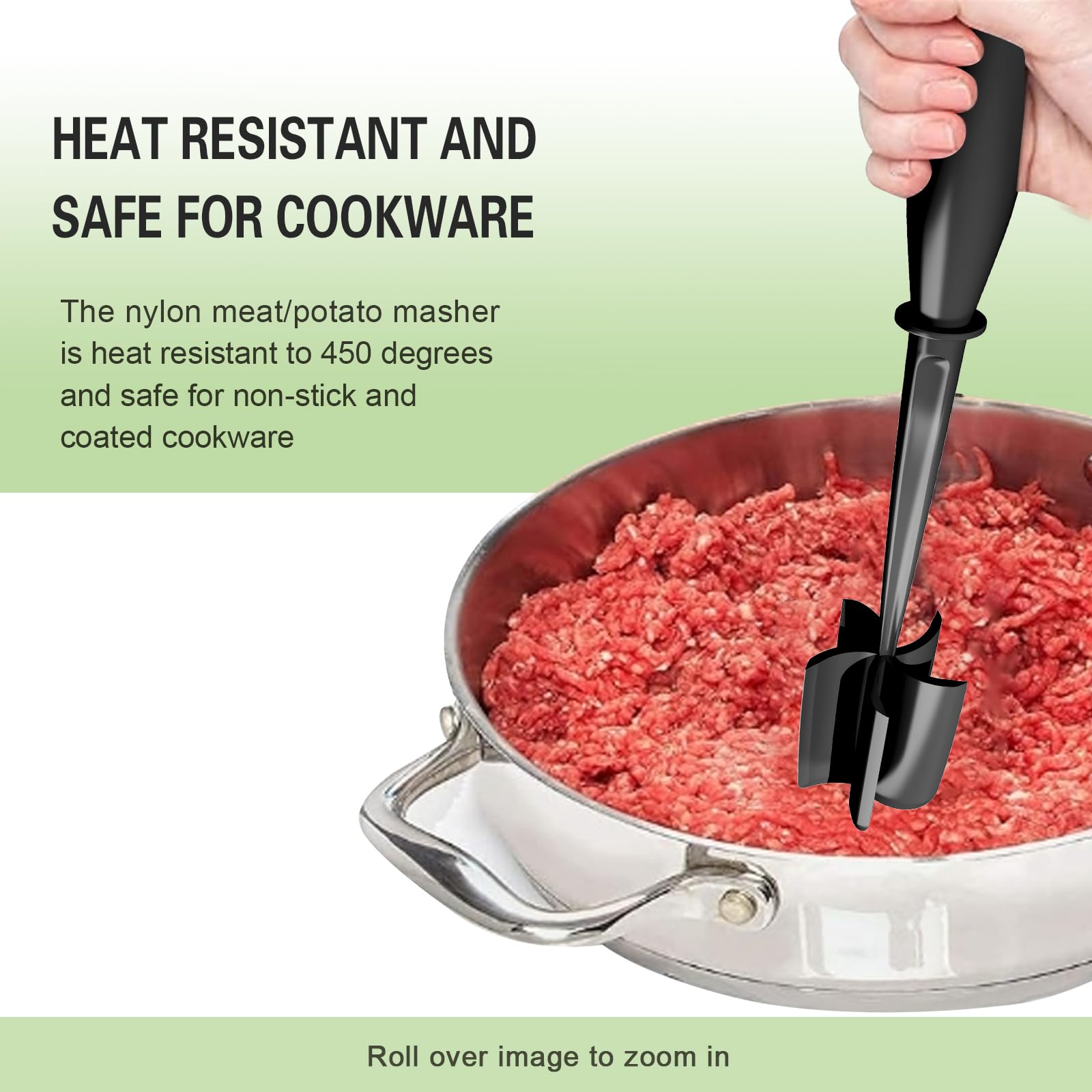 Minced Meat Ruller - Potato Masher - Meat Masher - Mashed Potatoes - Meat Chopper - Kitchen Utensils - Vegetable Masher - Hamburger Chopper - Mashed Potato โ image 4