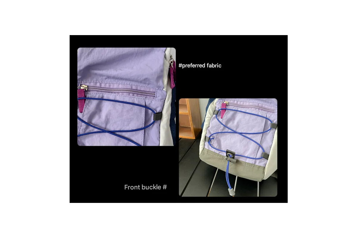 Blue Mini Lightweight Drawstring Backpack for Women - Small Casual Travel Daypack β image 2