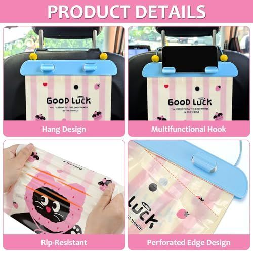 20Pcs Disposable Car Trash Bag, Car Garbage Bag Hanging Vehicle Trash Can Auto Rubbish Pouch Dustbin Bags Garbage Container Car Accessories, Leakproof — image 4