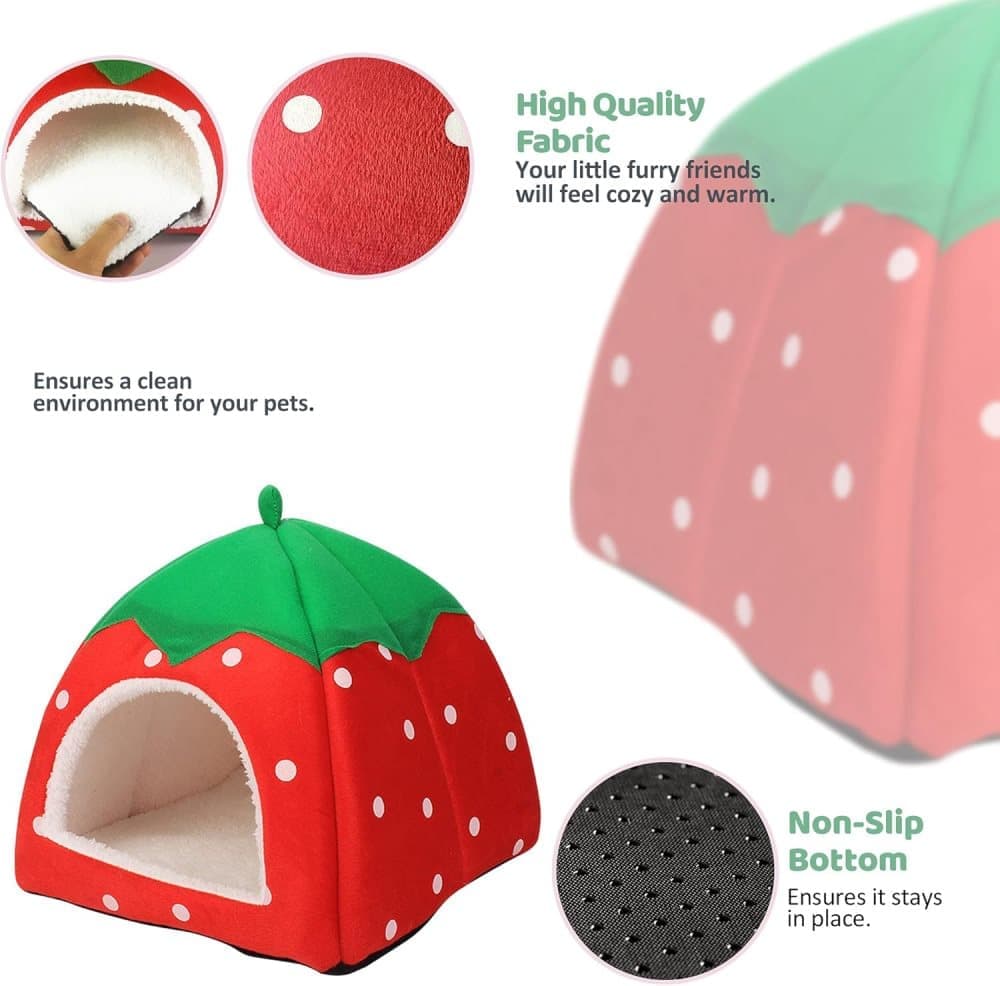 1 Pack Small Animal House for Guinea Pigs and Rabbits, Cat Bed for Sleep Play Rest, Compatible with Smultron Pet, 48×48×48cm — image 3