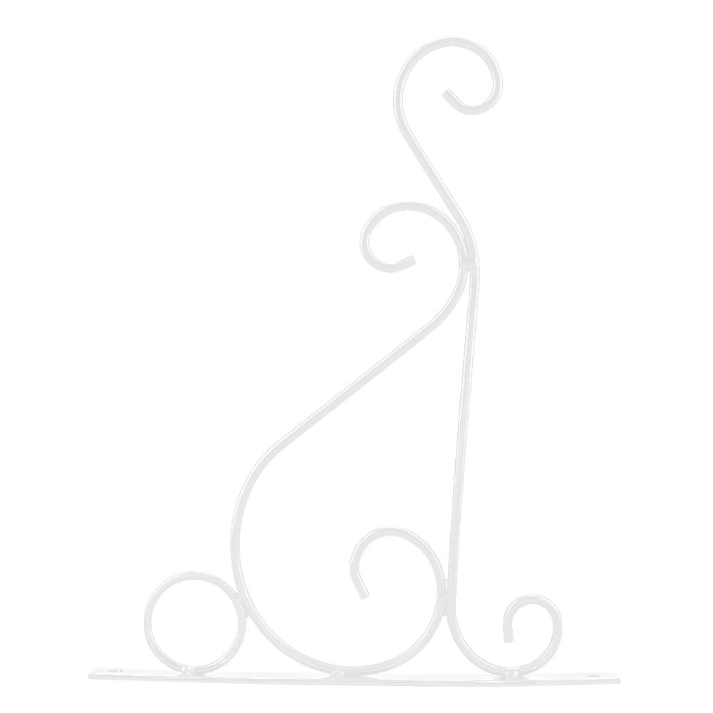 Iron Plant Hanger Wall Hanging Bracket Flower Hook for Home Garden Decoration 30 × 21cm(White) — image 5