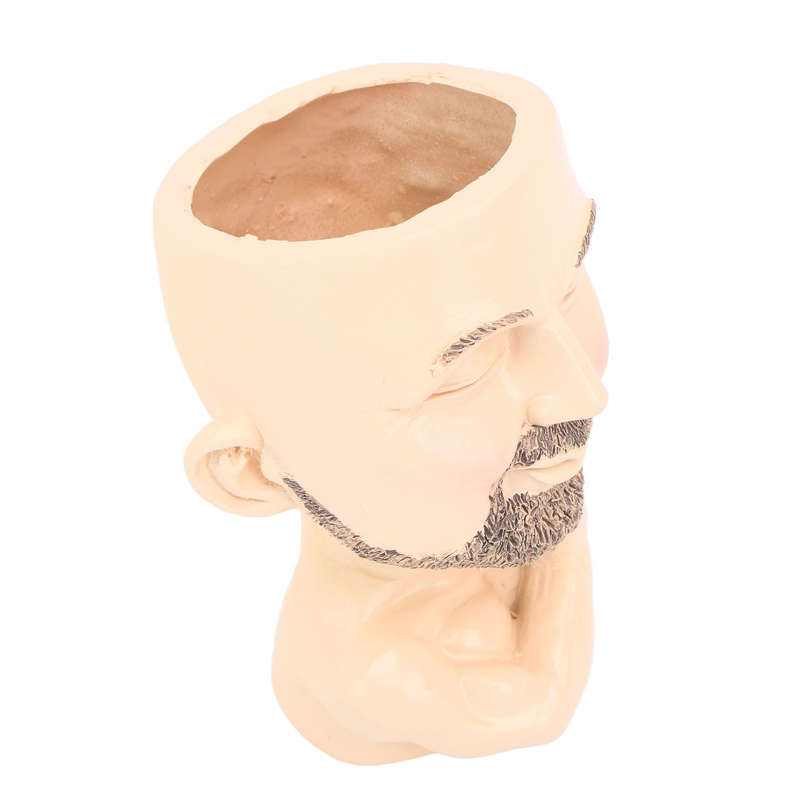 Head Planter Resin Face Planter Weather Resistance Drain Hole Plant Pot for Home Garden Office Light Color โ image 2