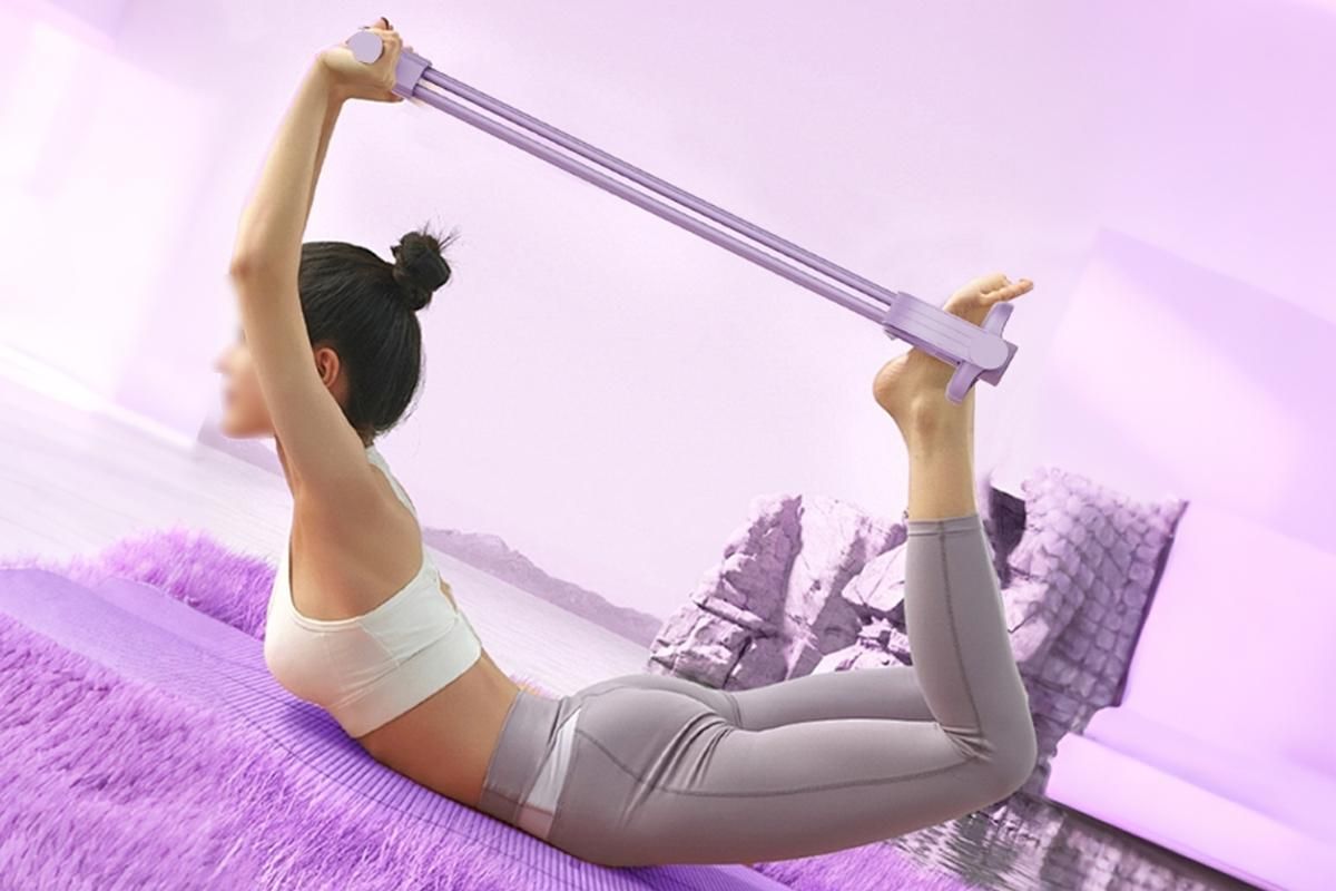 Pedal Resistance Band with Handles Adjustable Detachable Multifunction Pedal Resistance Band for Abs Arms Waist Legs Home Fitness - Pink โ image 6