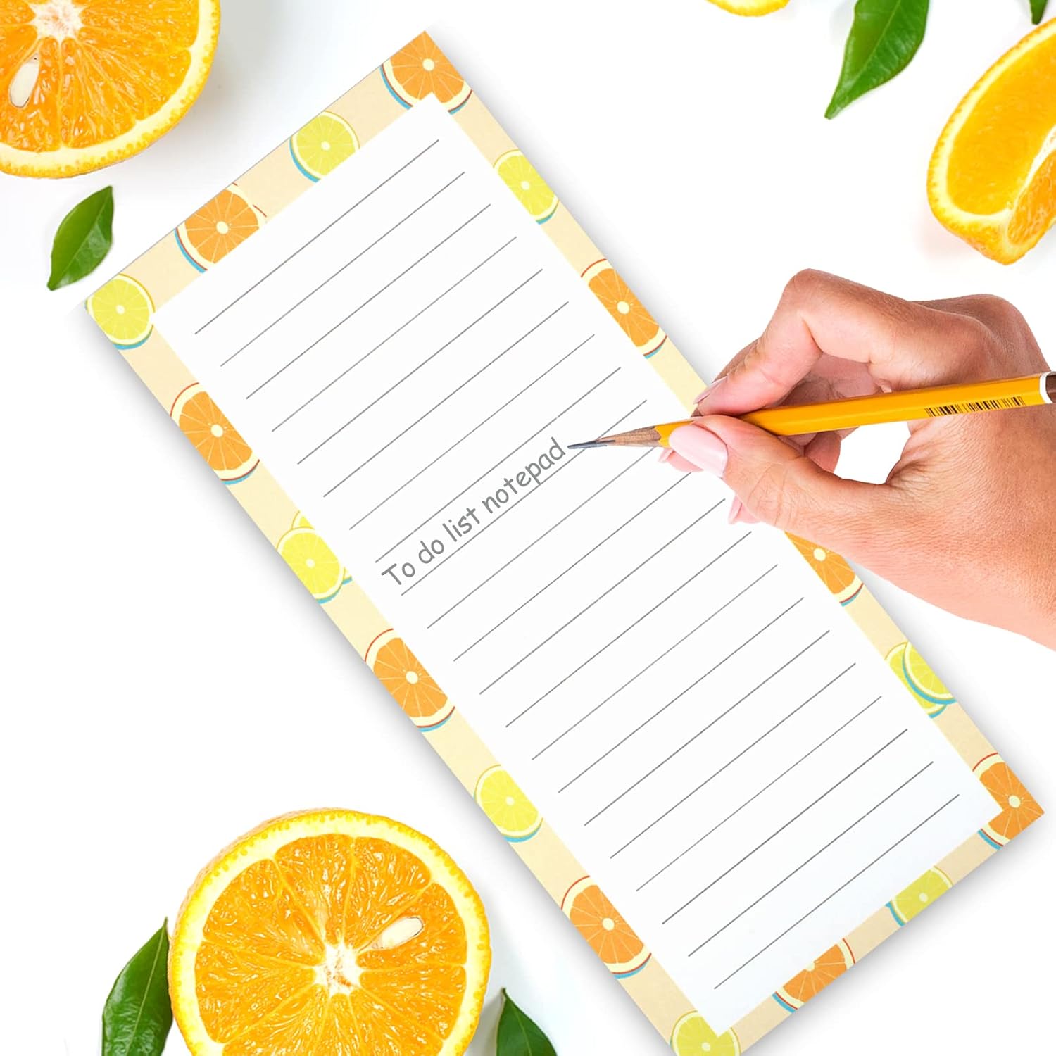 4 Pack Magnetic Notepads for Refrigerator, Grocery List Magnet Pad Fridge, Fruit Design Full Back Shopping Lists, 50 Sheets Per Note Pads โ image 3