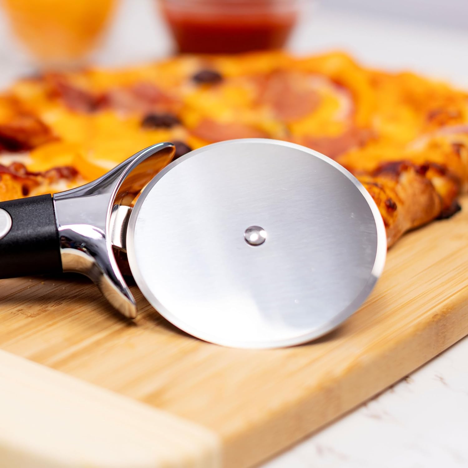 Premium Stainless Steel Pizza Cutter Wheel Pizza Slicer, 3.5-inch Pizza Cutter Wheel โ image 3