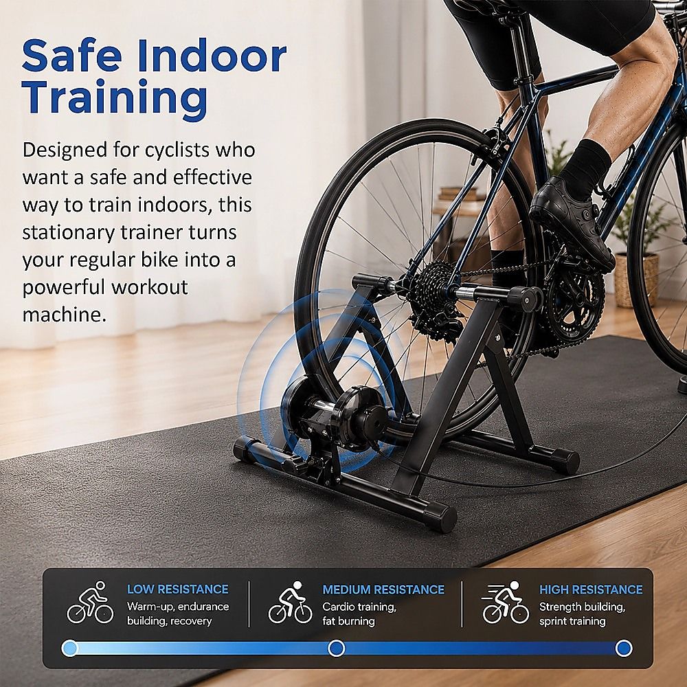 Indoor Bicycle Trainer – Magnetic Stationary Bike Stand for Home Fitness Workouts — image 5