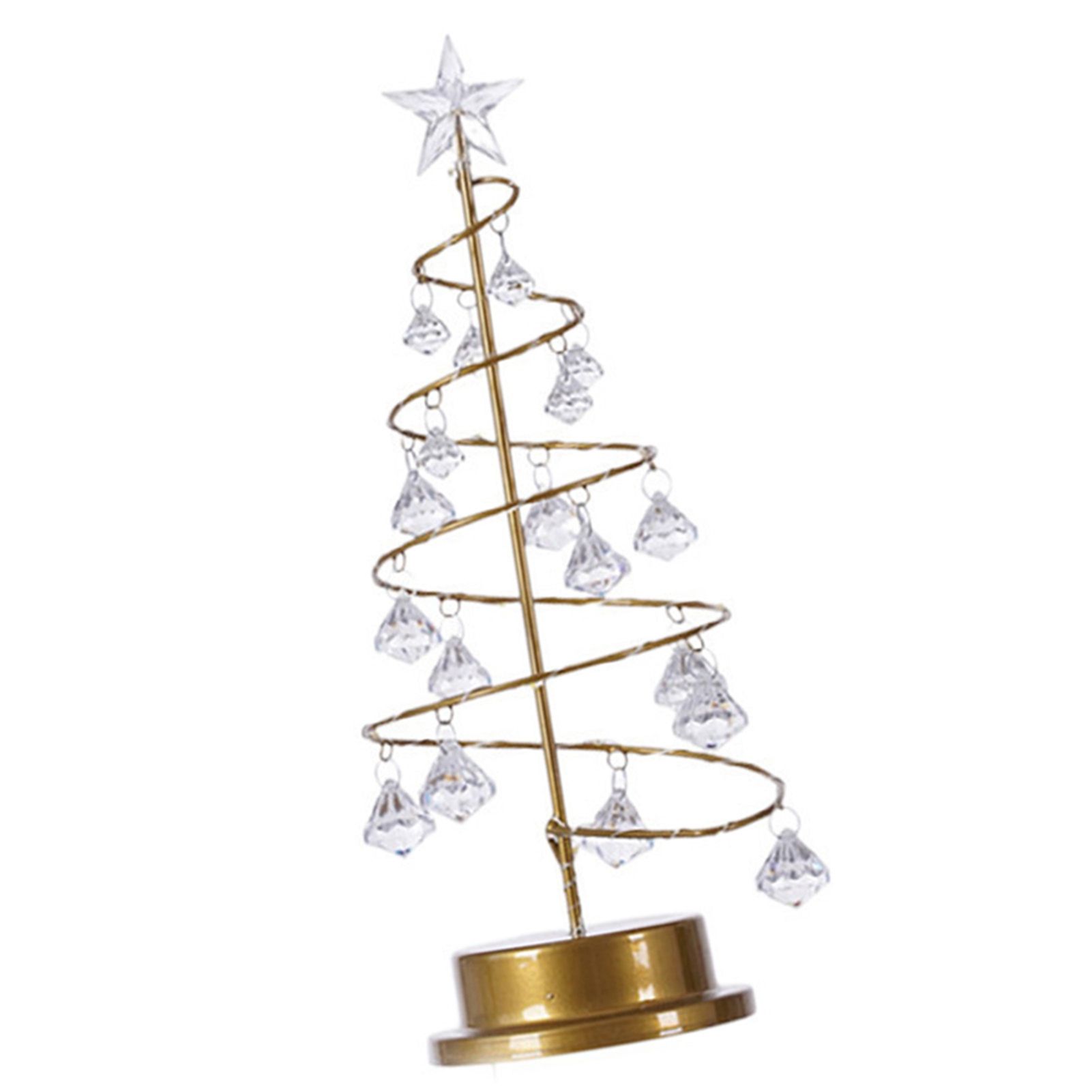 Christmas Crystal Tree Lamp Acrylic Crystal Pendant Christmas Decorative Desk Lamp for Bedroom Crystal Tree Lamp, Warm White โ image 2