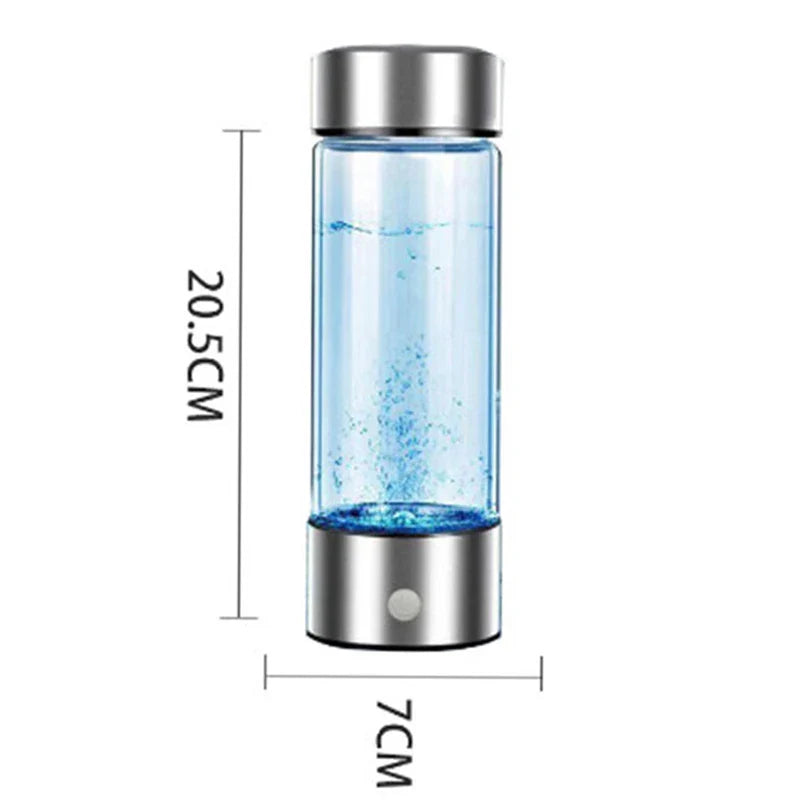 Portable Electric Hydrogen Water Bottle Silver — image 4
