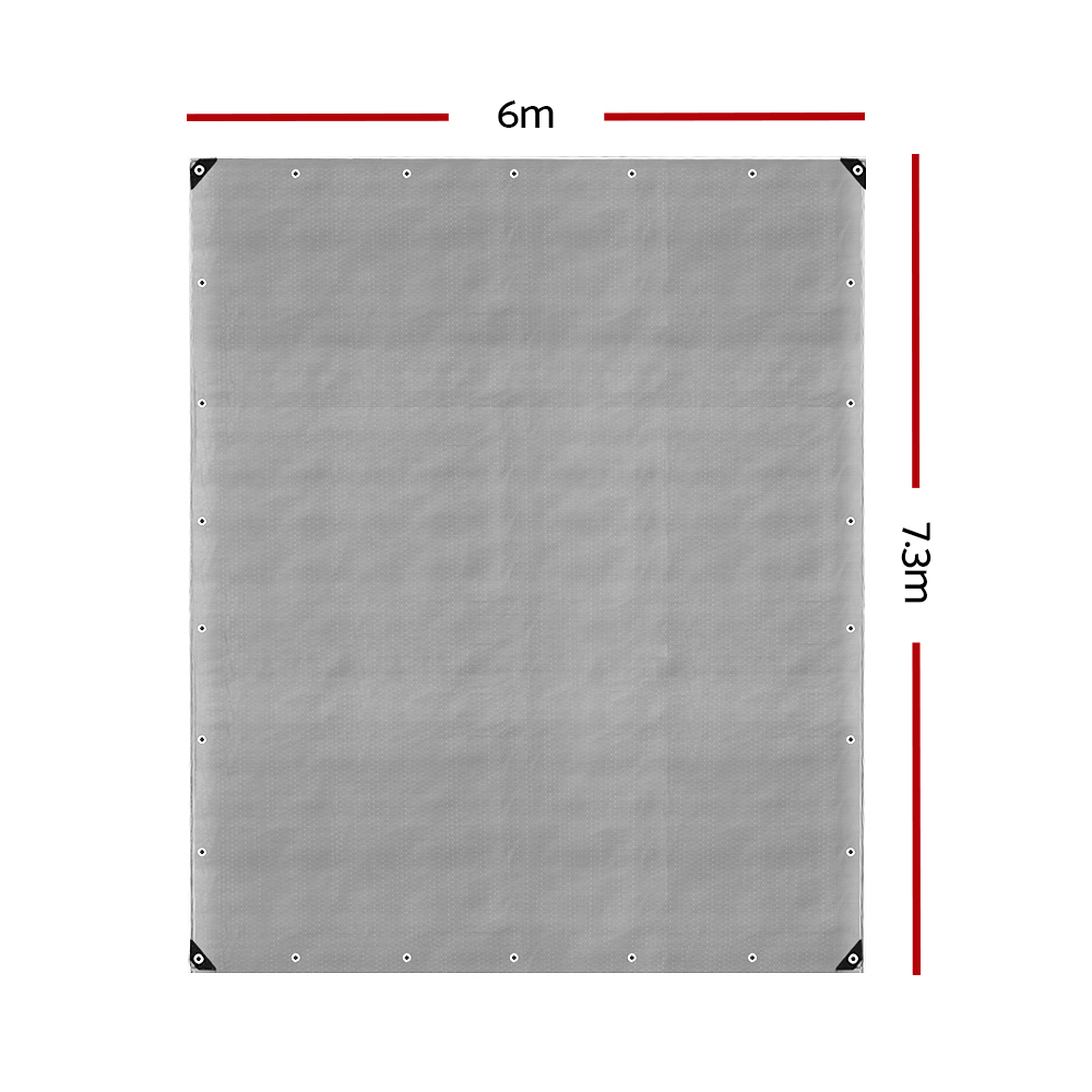 Instahut Tarp Tarpaulin 6x7.3m Canvas Camping Heavy Duty Sun Cover โ image 2