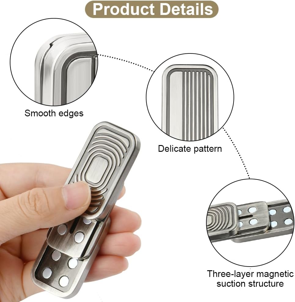 Metal Fidget Slider Toy, EDC Fidget Toy for Adults, Stress Relief for Anxiety — image 5