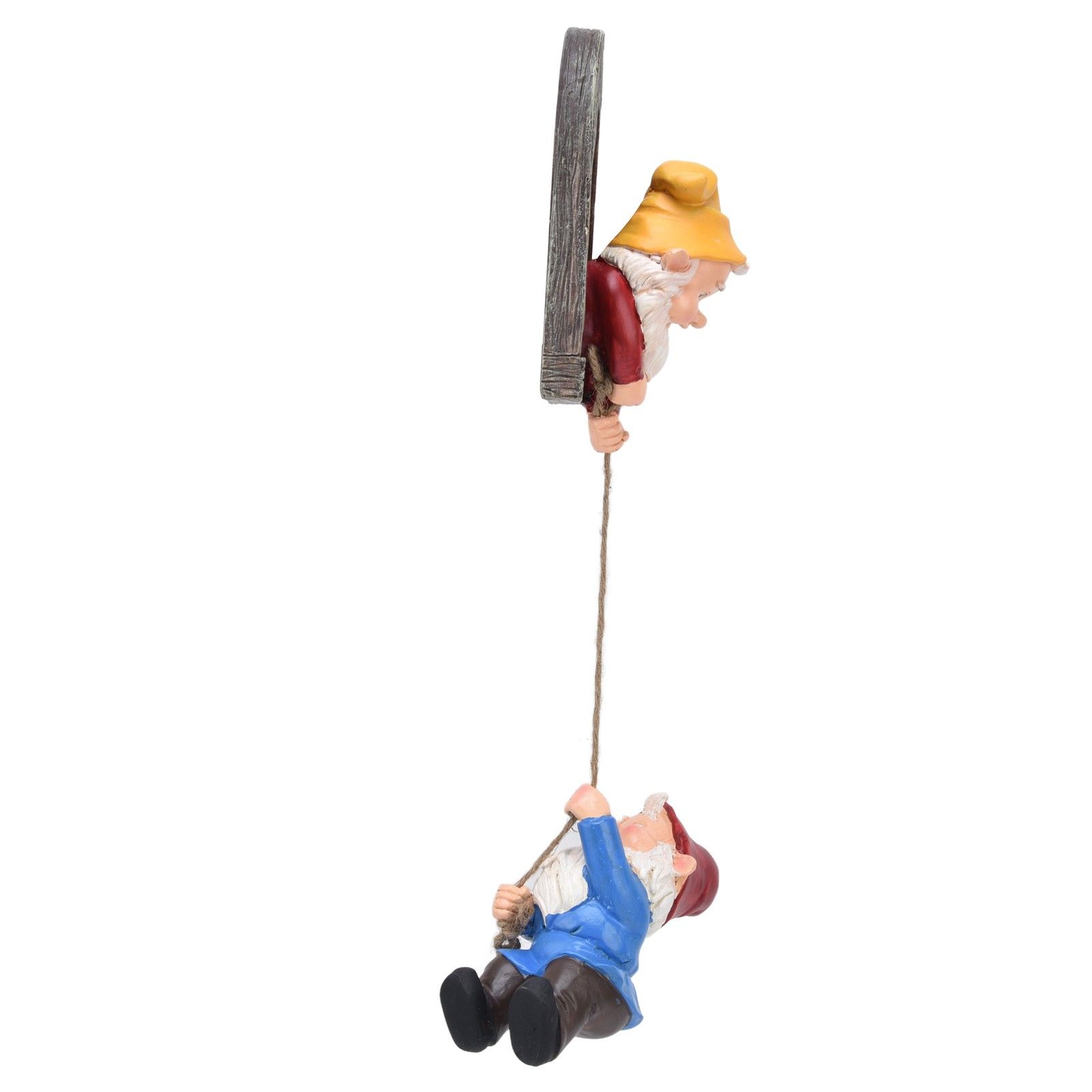 Garden Tree Gnome Statue Resin Colorfast Tree Climbing Elf Sculpture for Yard Outdoor — image 4