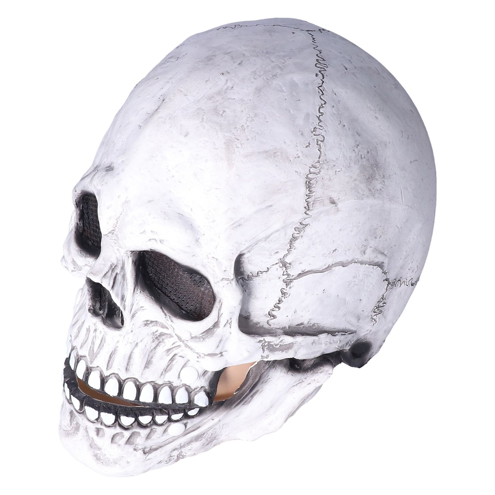 Halloween Skull Helmet Full Head Skull Mask Latex Cosplay Costume Horror Skull Mask for Festival PartyLight Grey โ image 4